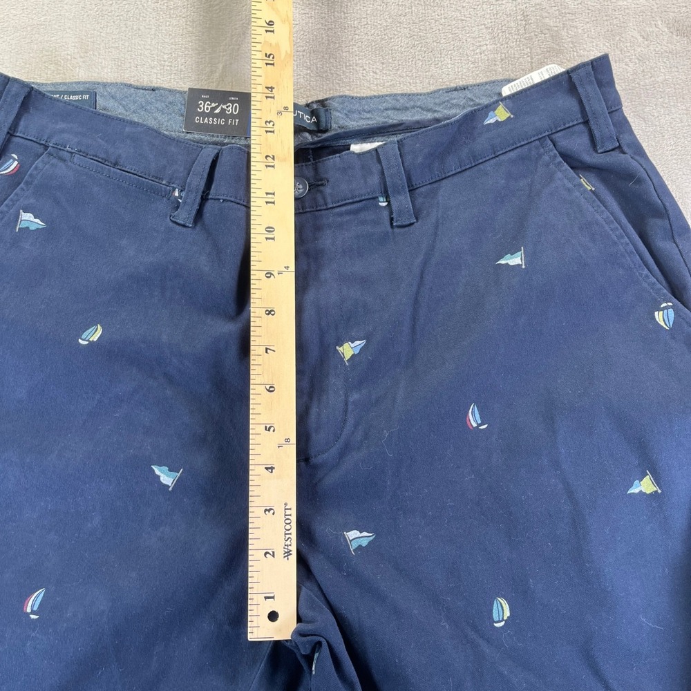 Nautica Deck Pant Mens 36x30 Navy Blue NEW Sailboat Embroidered Classic Fit - Picture 10 of 12